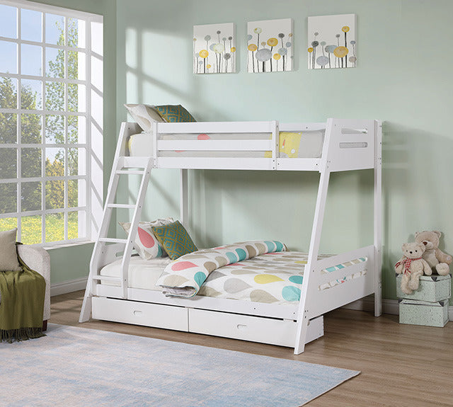 Emilee Twin/Full Bunk Bed, White - view 5