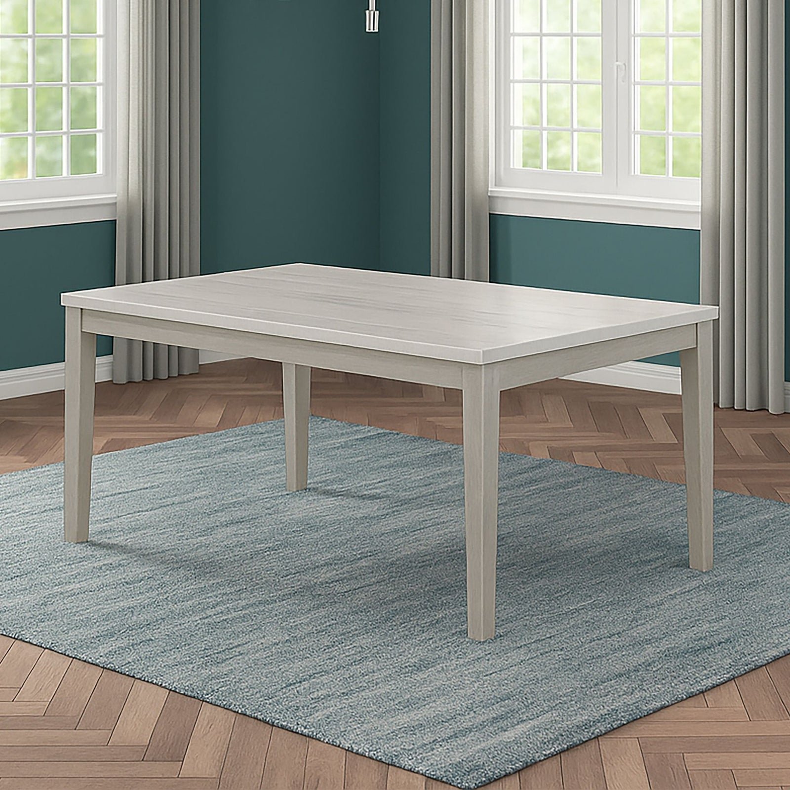 Essence 72" Rectangle Dining Table W/marble Top-Gray