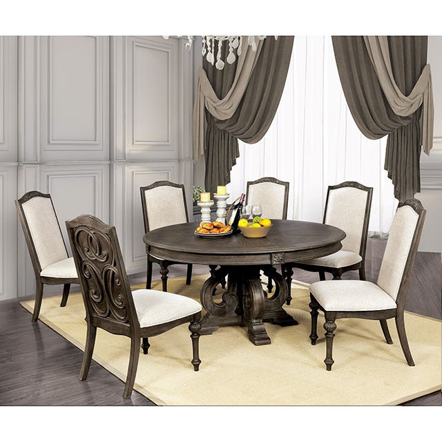Arcadia 5 Pc Dining Table Set, Rustic Natural Tone/Ivory - view 2