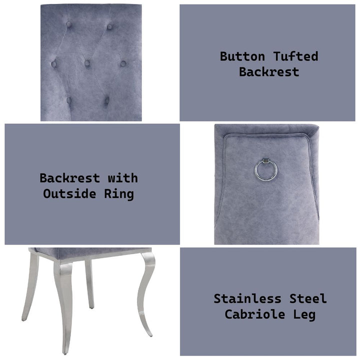 Dekel Side Chair (Set-2) – features callout