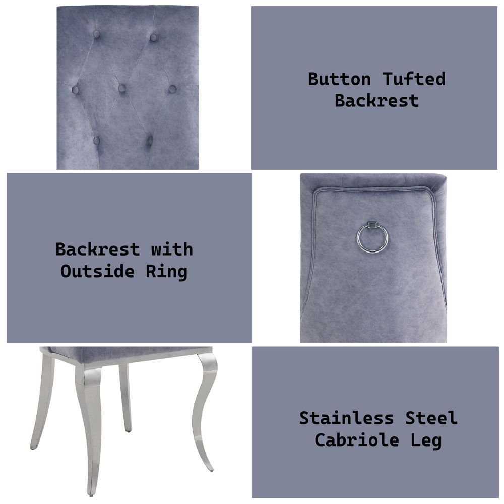 Dekel Side Chair (Set-2) – features callout