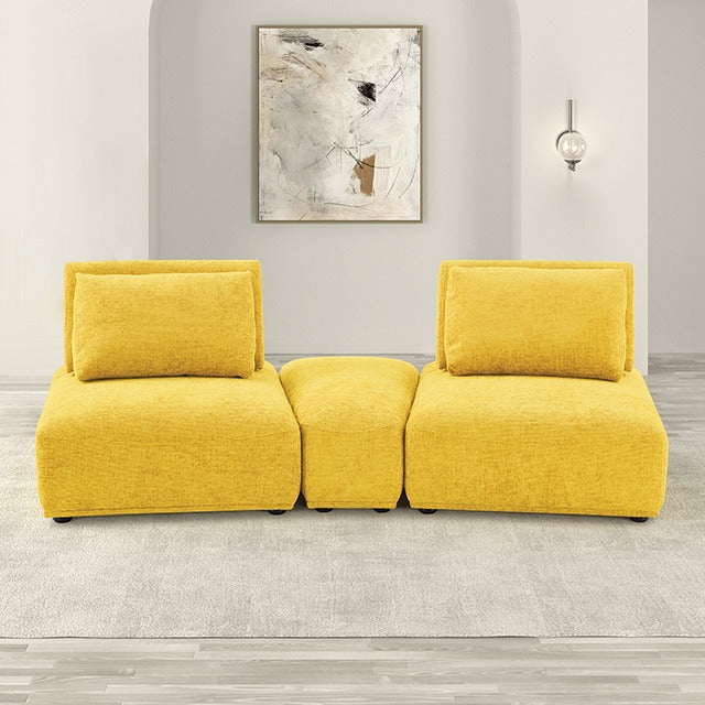 Stavanger Curved 2-Seater W/ Ot, Yellow