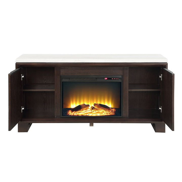 Edwyn Server w/Natural Marble Top &amp; Fireplace – view 5