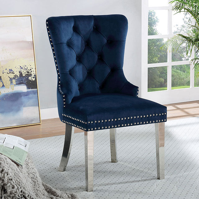 Jewett Wingback Chair, Blue
