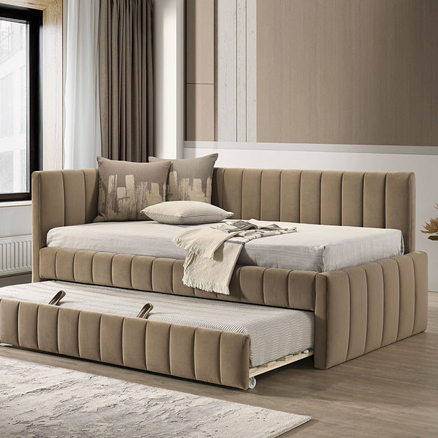 Nardi Twin Daybed W/ Trundle & Mattress, Brown - view 3