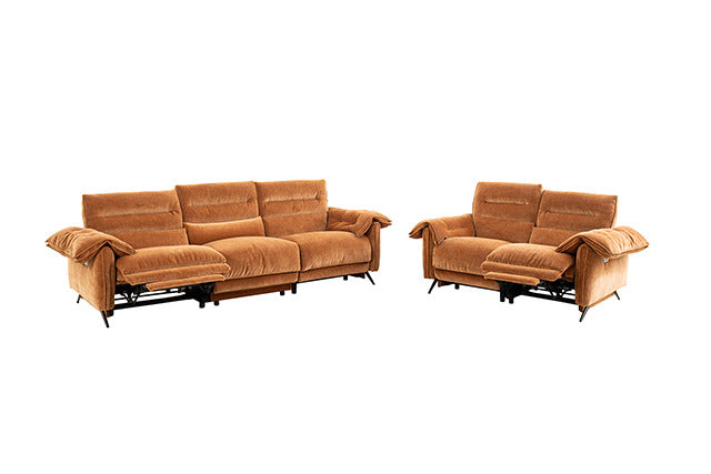 Morley Power Sofa + Loveseat, Sienna Brown