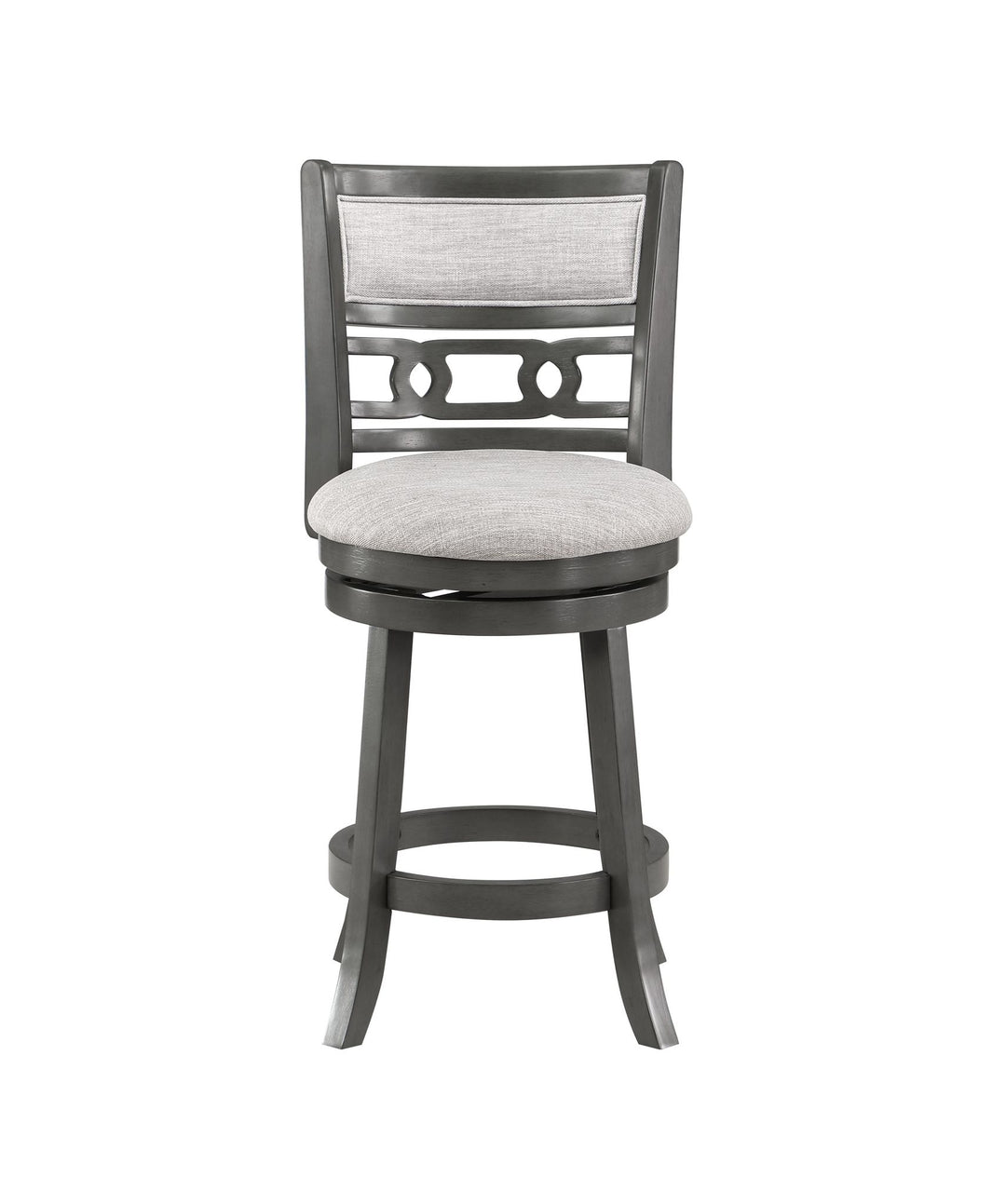 Gia 24" Swivel Counter Stool-Gray W/gray Fabric Seat