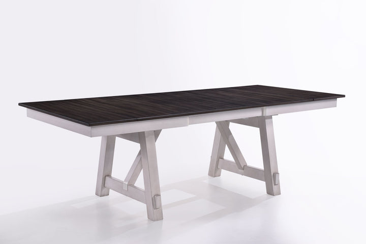 Maisie Dining Table Base-White/brown (2 Of 2)