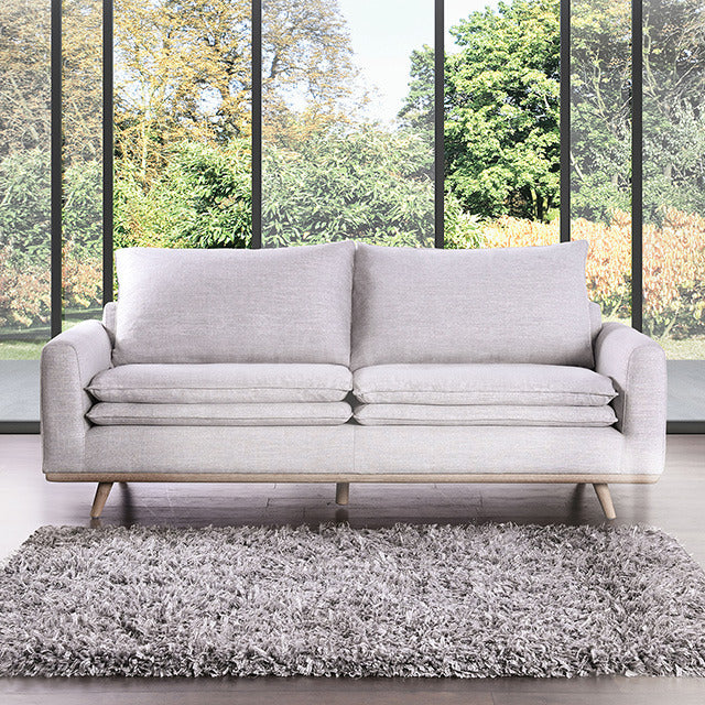 Monthey Sofa, Light Gray/Oak