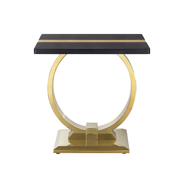 Horsham End Table, Black/Gold - view 3