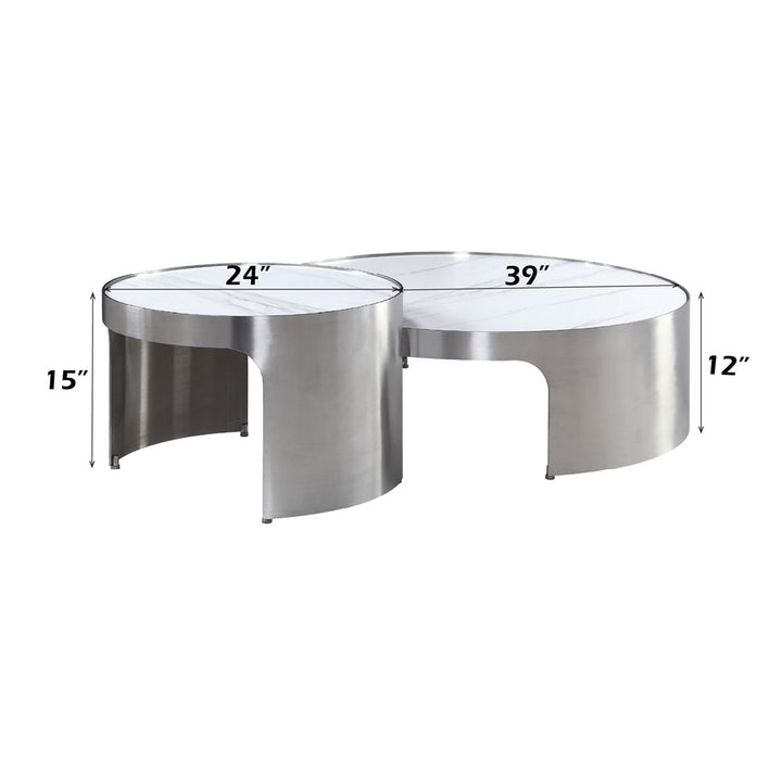 Abilene Nesting Coffee Table Set – dimensions diagram