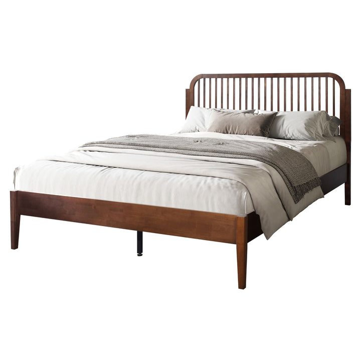 Soma 5/0 Queen Solid Wood Spindle Headboard-Walnut