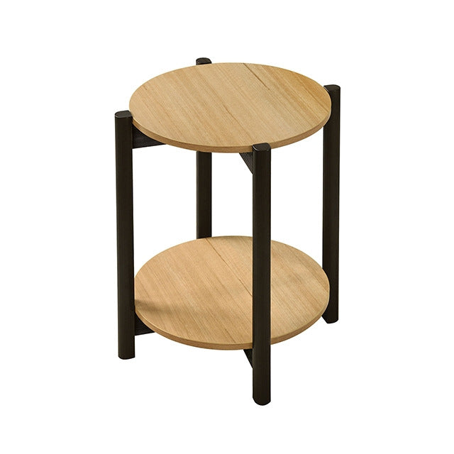 Hyde Round End Table, Oak - view 2