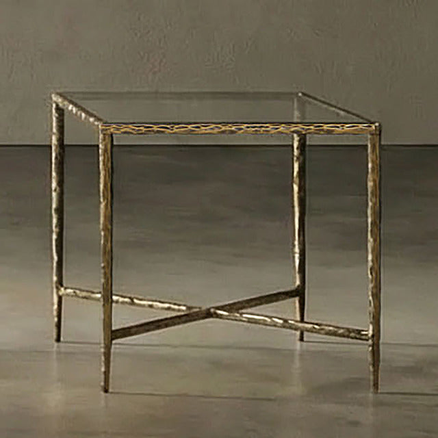 Terva End Table, Matte Gold - view 4