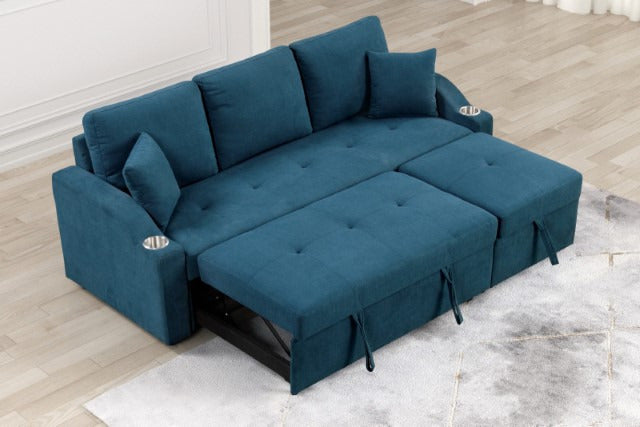 Royden Sleeper Sofa, Blue - view 8