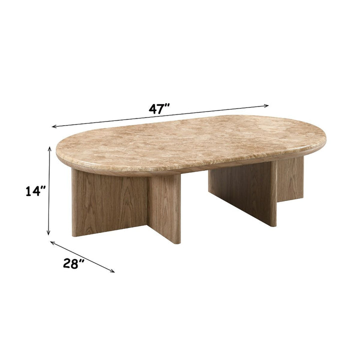 Markku Coffee Table w/Natural Marble – view 6