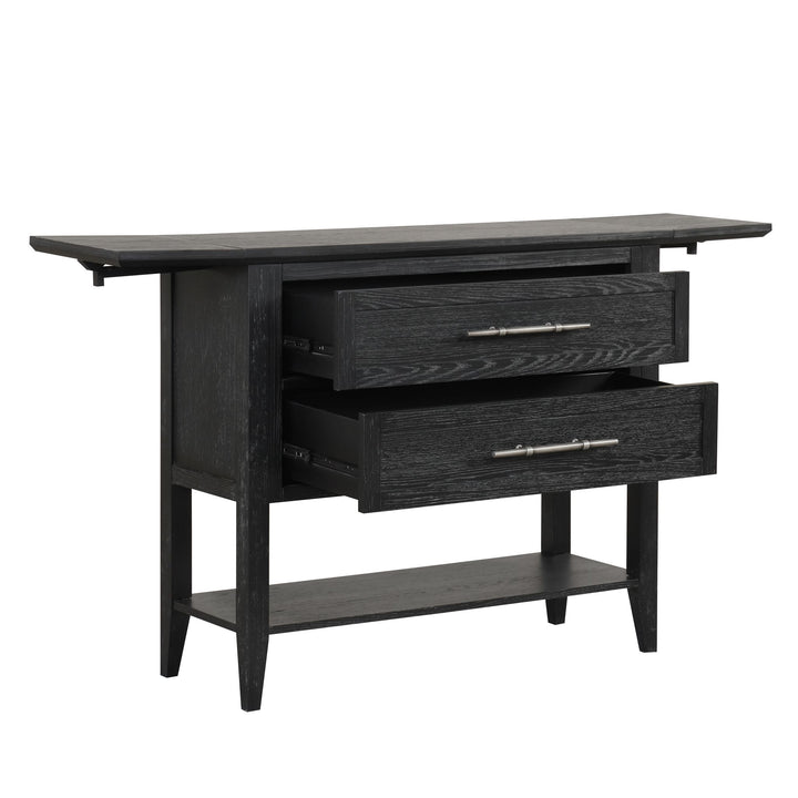 Sable Crest Drop Leaf Server-Black