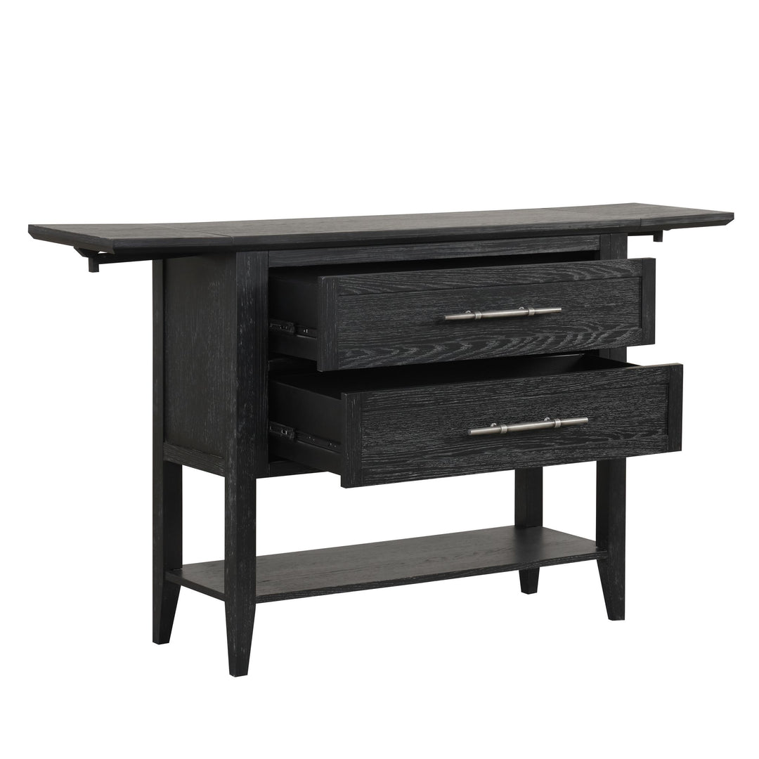 Sable Crest Drop Leaf Server-Black