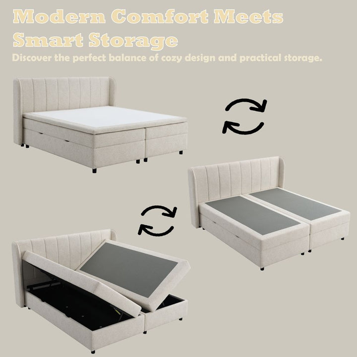 Adonia Queen Bed w/Storage – features callout