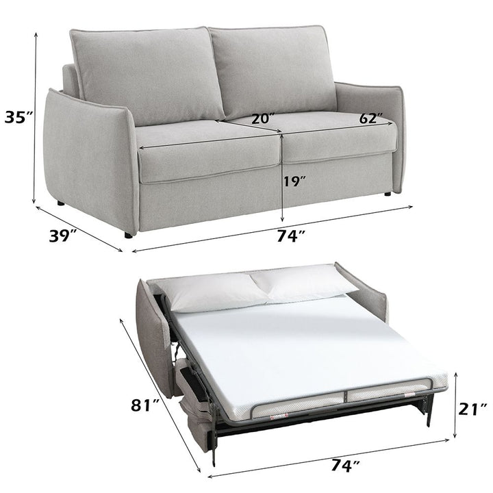 Jinn Sofa w/Sleeper – dimensions diagram