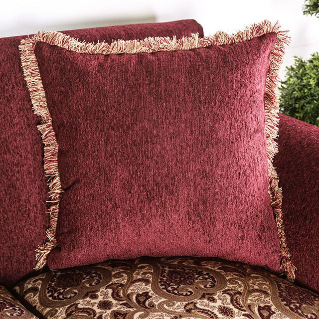 Tabitha Sofa, Wine/Gold - view 3