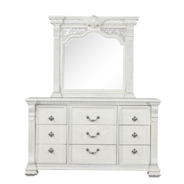 Promenade Dresser w/Jewelry Box, Wire-Brushed White - view 2