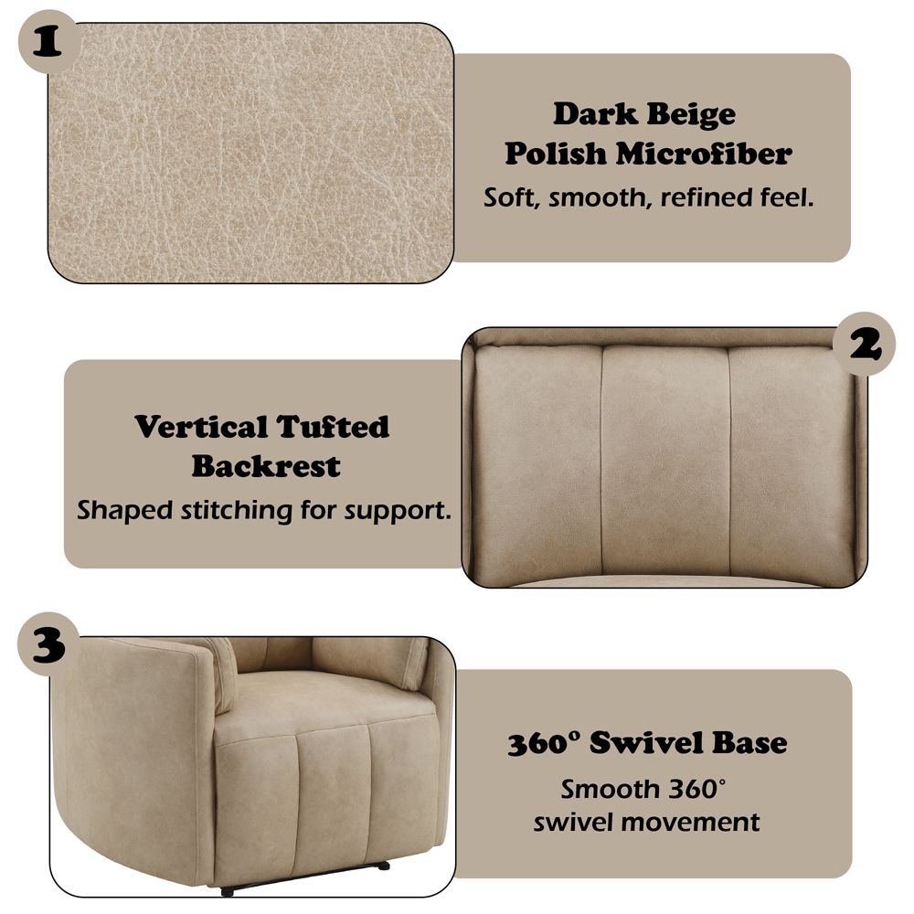 Elison Motion Glider Recliner w/Swivel – features callout