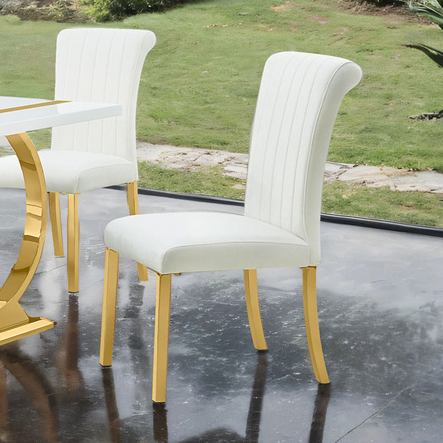 Holstebro Side Chair, Gold/White - view 2