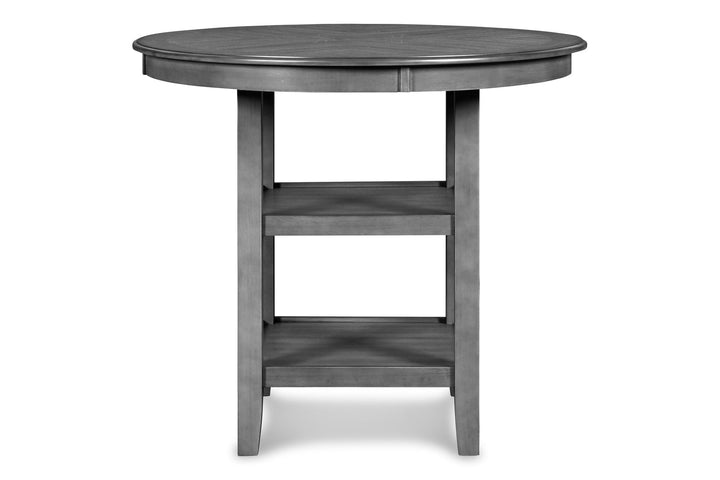 Gia 5 Pc 42" Round Counter Dining Table &amp; 4 Chairs-Gray