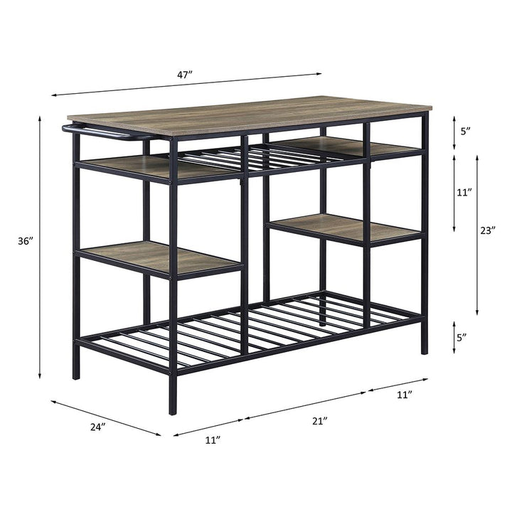 Lona Kitchen Island – line drawing