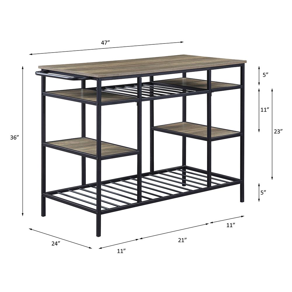 Lona Kitchen Island – line drawing