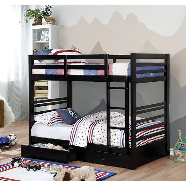 California Twin/Twin Bunk Bed, Black - view 2
