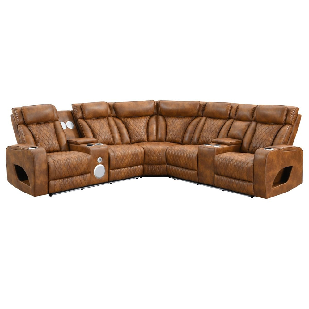 Taddeo Power Motion Sectional Sofa Set with Power Headrest, Massage & LED