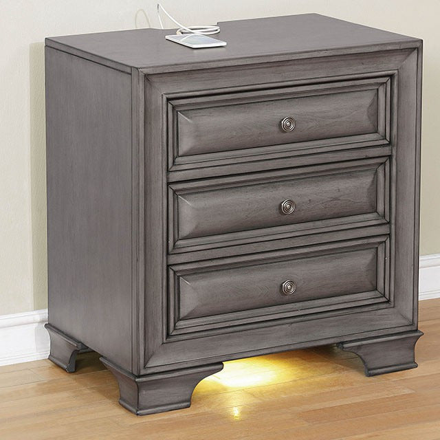 Brandt Night Stand, Gray