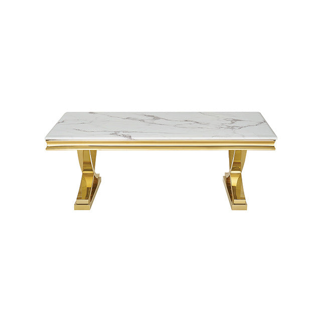 Wettingen Coffee Table, Gold/White