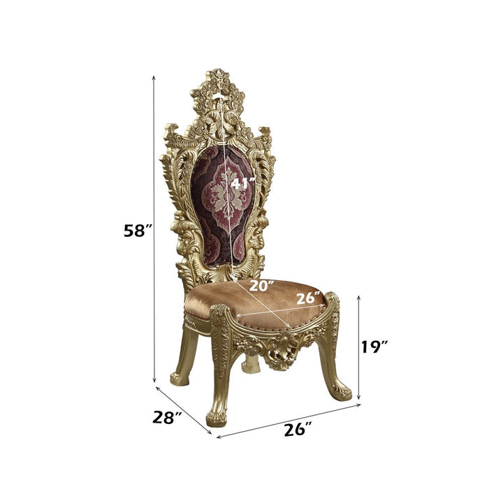 Bernadette Side Chair (Set-2) – dimensions diagram