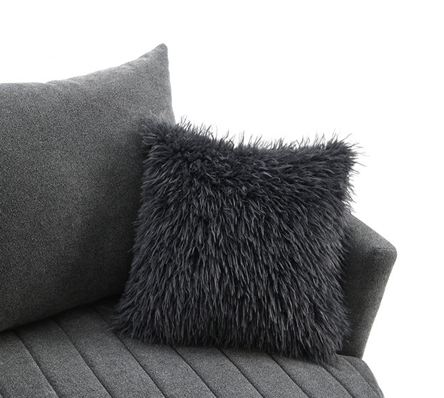 Hoople Channel Tufted Swivel Chair, Dark Gray