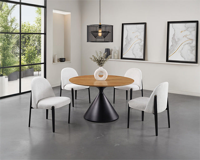 Athan 5 Pc. Dining Table Set, Oak/Black - view 4