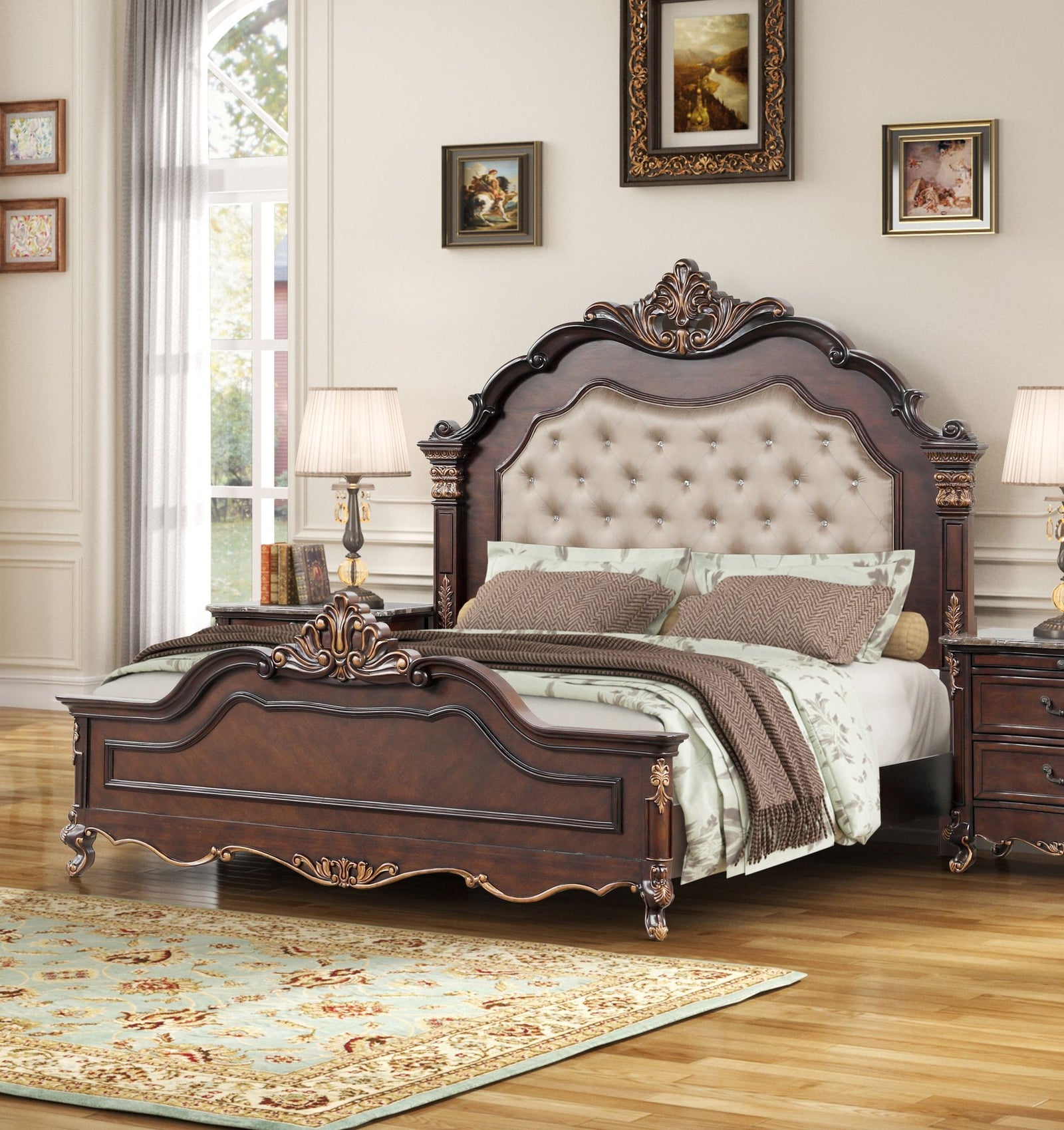 Constantine 5/0 Q Headboard-Cherry