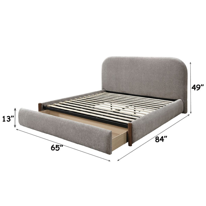 Ollya Full Bed w/Storage – dimensions diagram