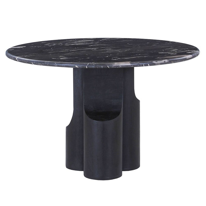 Kinton Round Dining Table w/Natural Marble Top – view 3