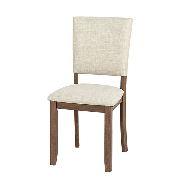 Oberto Side Chair, Walnut/Beige