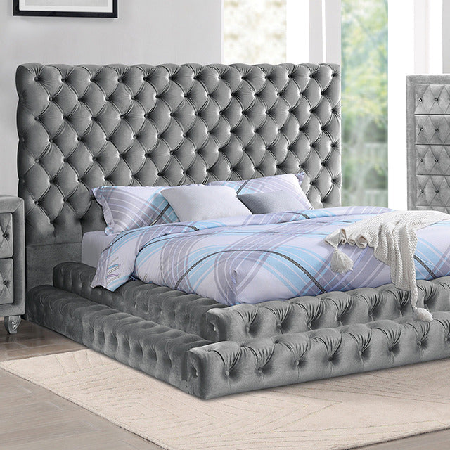 Stefania 5 Pc Queen Bedroom Set, Gray