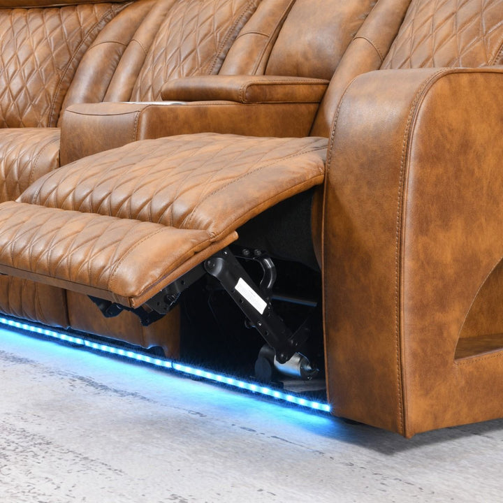 Taddeo Power Motion Sectional Sofa Set w/Power Headrest, Massage &amp; LED – view 13