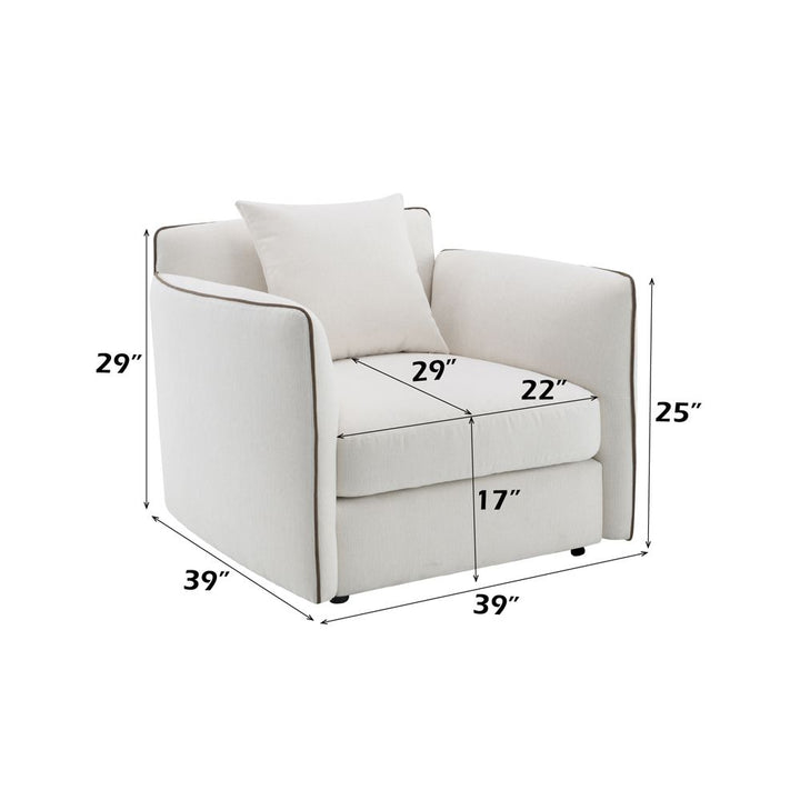 Yolanda Chair w/Pillow – dimensions diagram