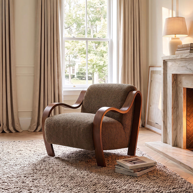 Niari Accent Chair, Deep Brown - view 5