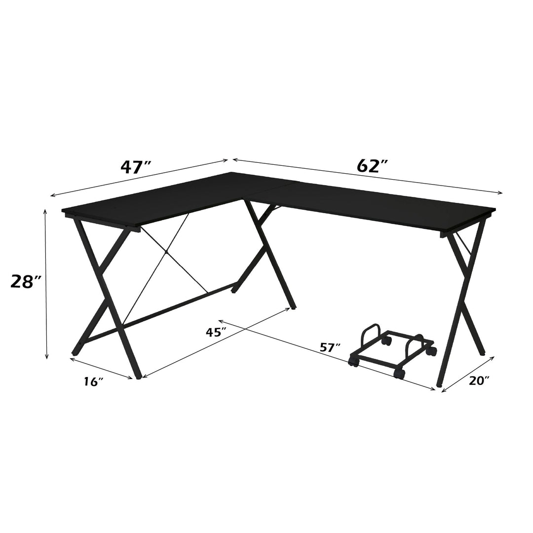 Dazenus Computer Desk – dimensions diagram