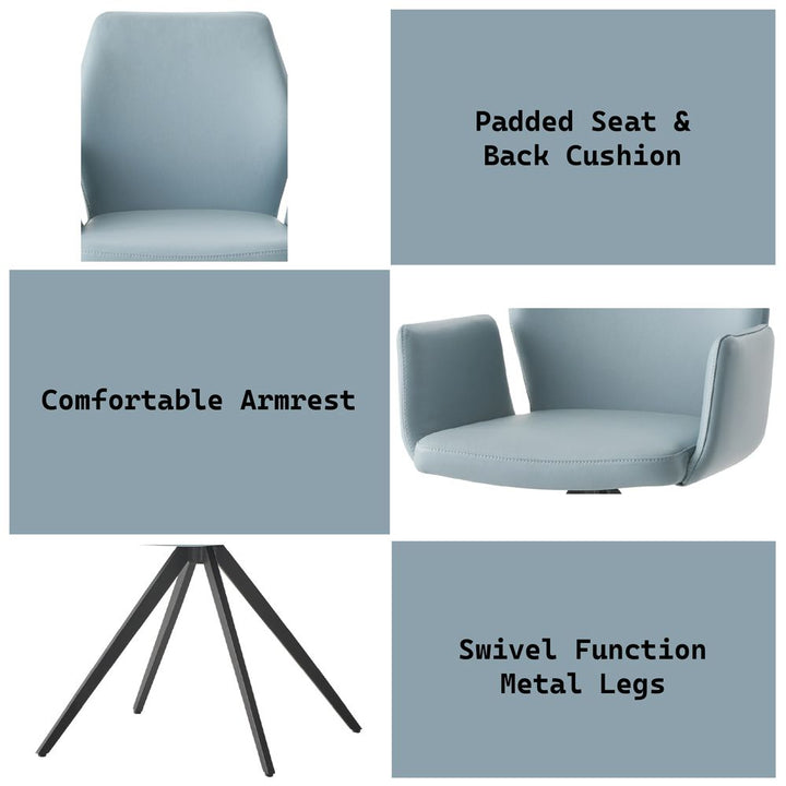 Segismunda Arm Chair W/Swivel – features callout