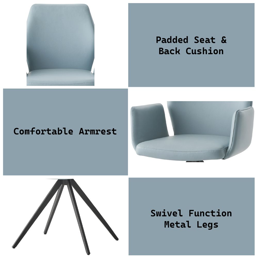 Segismunda Arm Chair W/Swivel – features callout