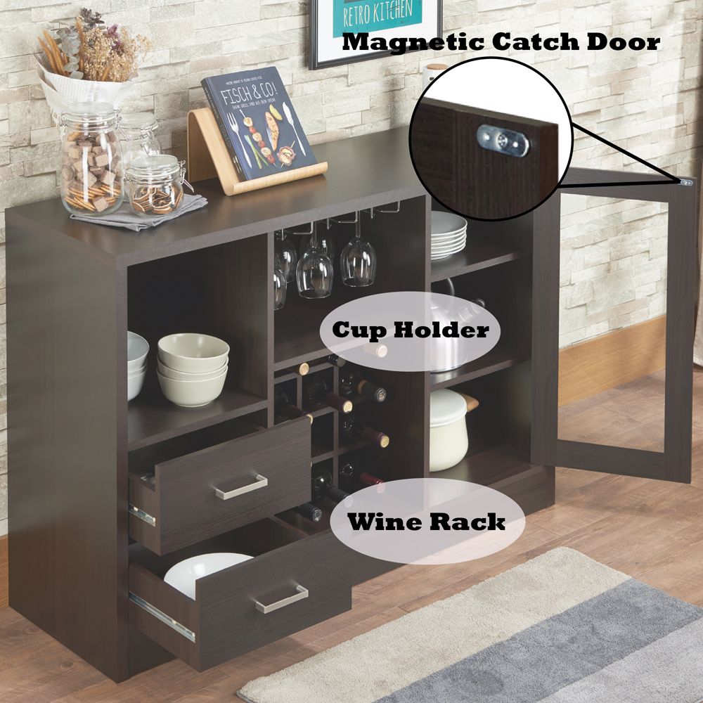 Hazen Wine Cabinet – features callout